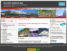 Tablet Screenshot of comune.santacristina.bz.it